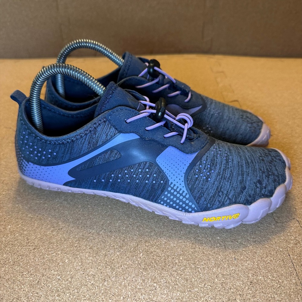 Nortiv8 Aqua-K1 Womens Barefoot Water Shoes Navy Purple Size 6 Minimalist Hiking